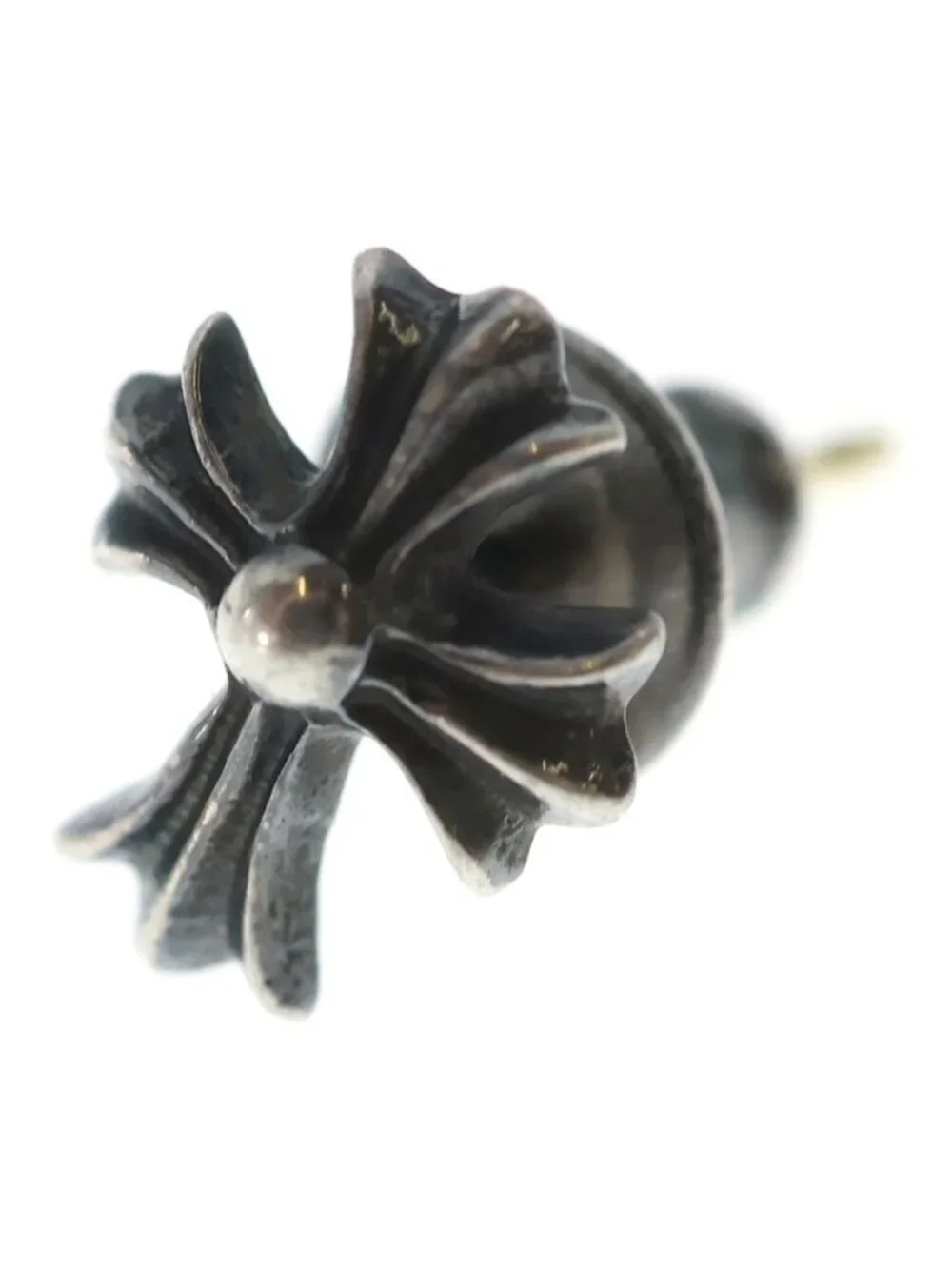 Chrome Hearts No2 CH Crs CH Cross Studs Earrings Silver